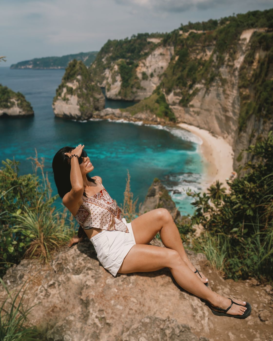 Nusa Penida couple journey of Sze across Atuh, Diamond Beach, and Broken Beach